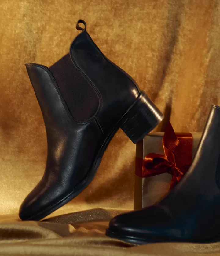 Accessoires>DEVERNOIS Bottines En cuir Noir