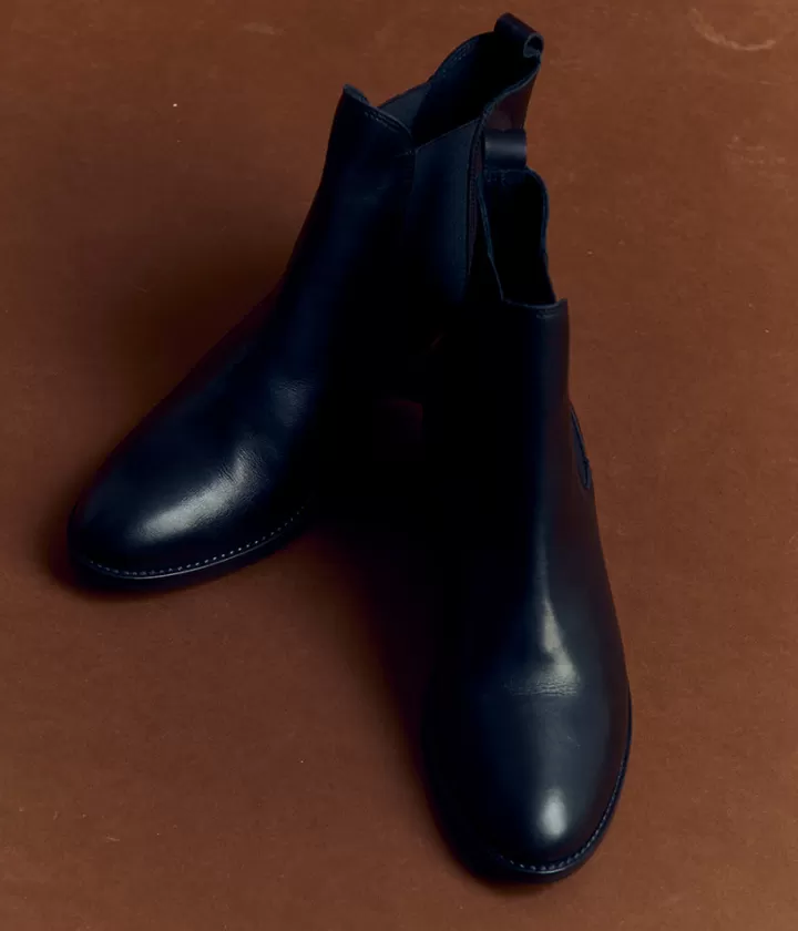 Accessoires>DEVERNOIS Bottines En cuir Noir