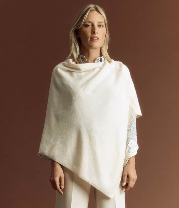 Maille>DEVERNOIS Cape en cachemire Taille unique Beigecoquille
