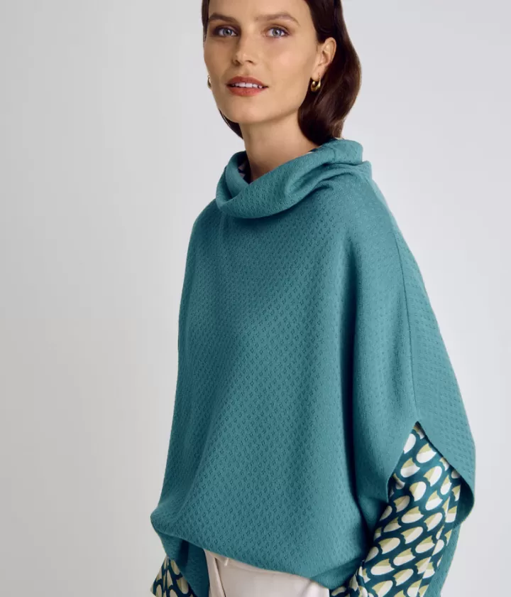 Maille>DEVERNOIS Cape en laine mérinos Made in France Vertempire