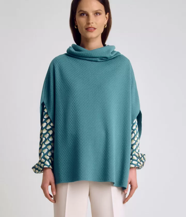 Maille>DEVERNOIS Cape en laine mérinos Made in France Vertempire