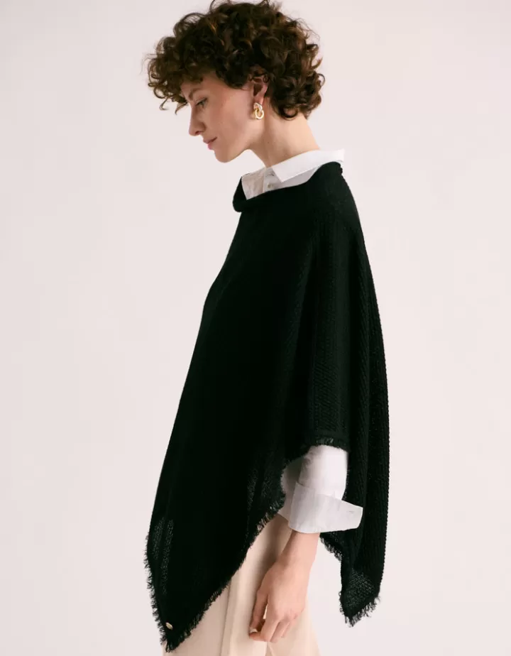 Maille>DEVERNOIS Cape maille Made in France Noir