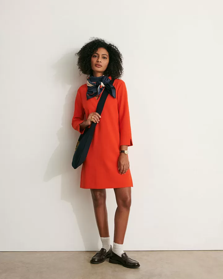 Accessoires>DEVERNOIS Carré imprimé En satin Bleumarine