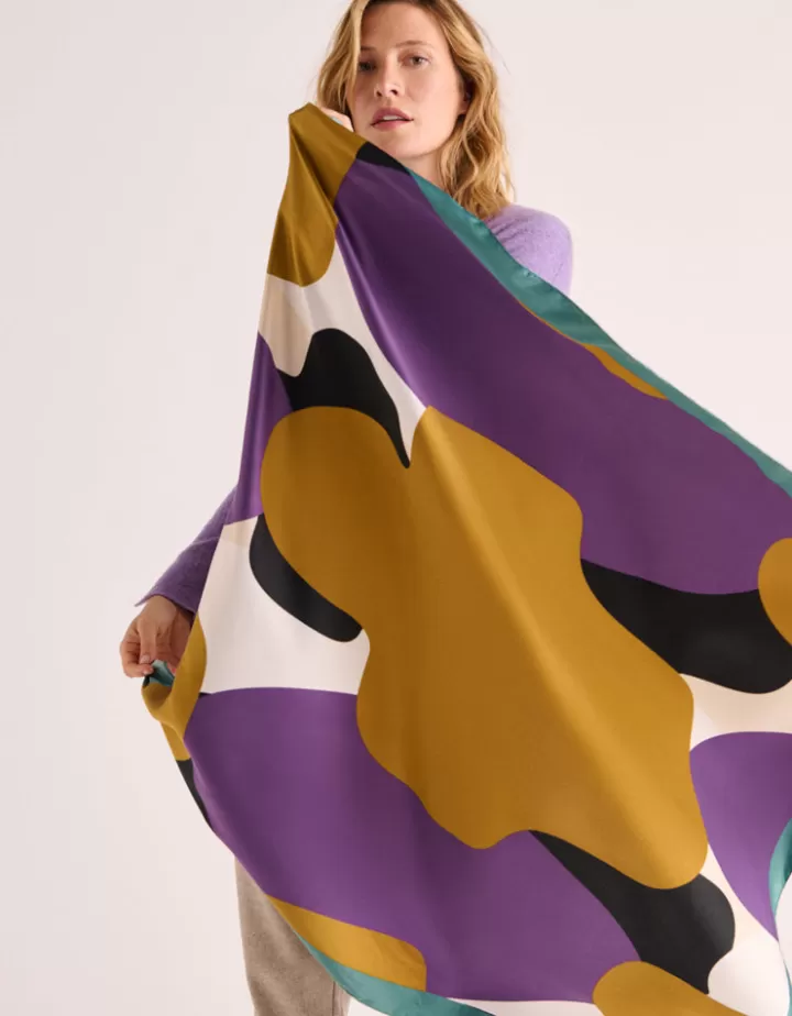 Accessoires>DEVERNOIS Carré imprimé En satin Or