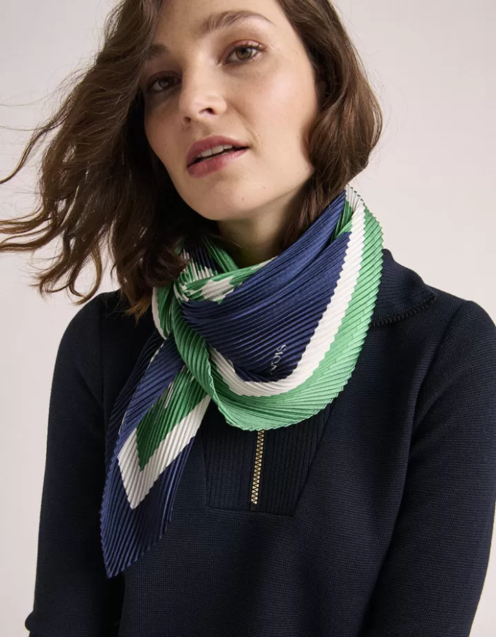 Accessoires>DEVERNOIS Carré imprimé En satin plissé Vertfonce