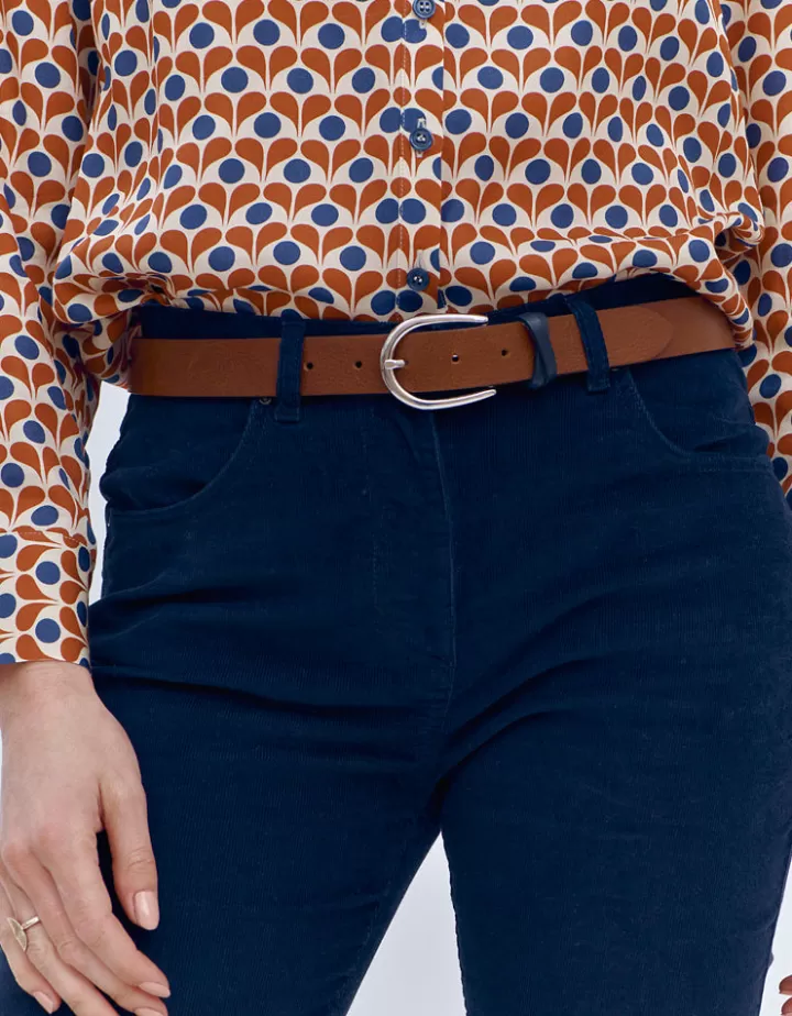 Accessoires>DEVERNOIS Ceinture en cuir Made in France Marroncaramel