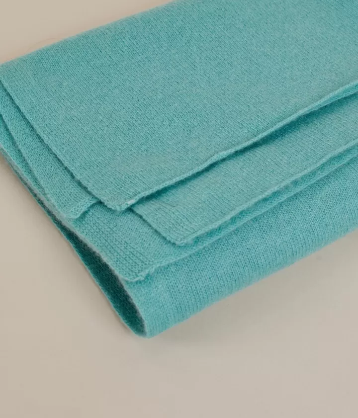 Accessoires>DEVERNOIS Écharpe 100% Cachemire Turquoiseeucalyptus