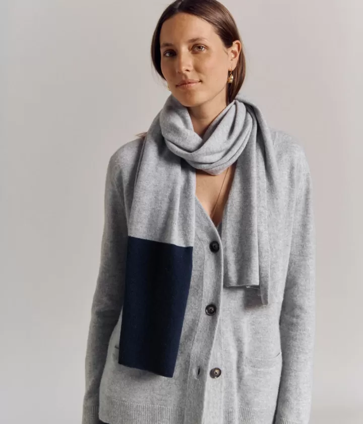 Accessoires>DEVERNOIS Écharpe bicolore 100% Cachemire