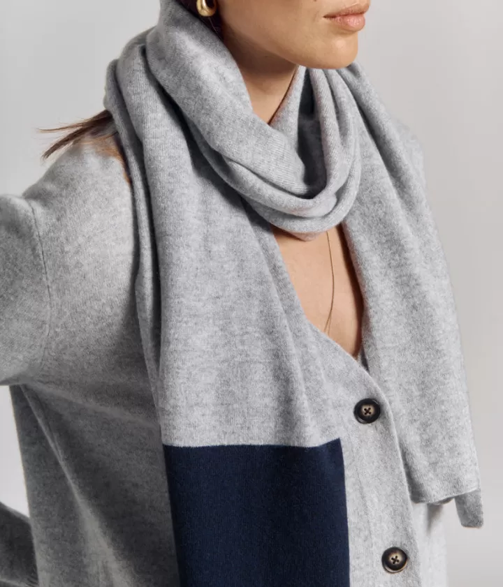 Accessoires>DEVERNOIS Écharpe bicolore 100% Cachemire