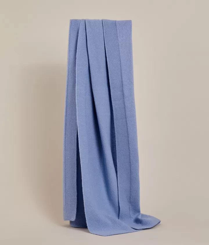 Accessoires | Maille>DEVERNOIS Écharpe En cachemire irisé Bleuocean