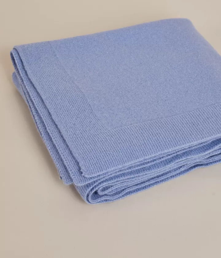 Accessoires | Maille>DEVERNOIS Écharpe En cachemire irisé Bleuocean