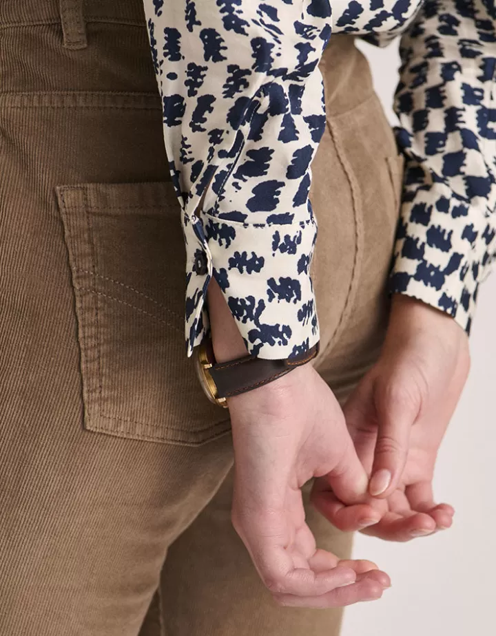Tops & Chemises>DEVERNOIS Chemisier imprimé En twill de viscose Blanccasse