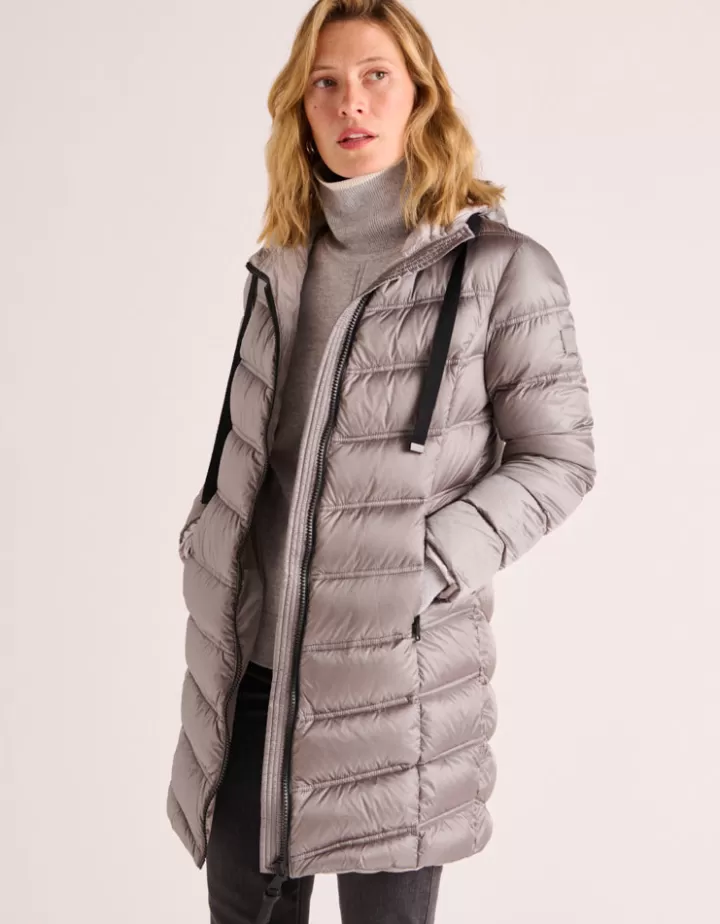 Vestes & Manteaux>DEVERNOIS Doudoune 3/4 Rembourrage duvet Grisasphalte