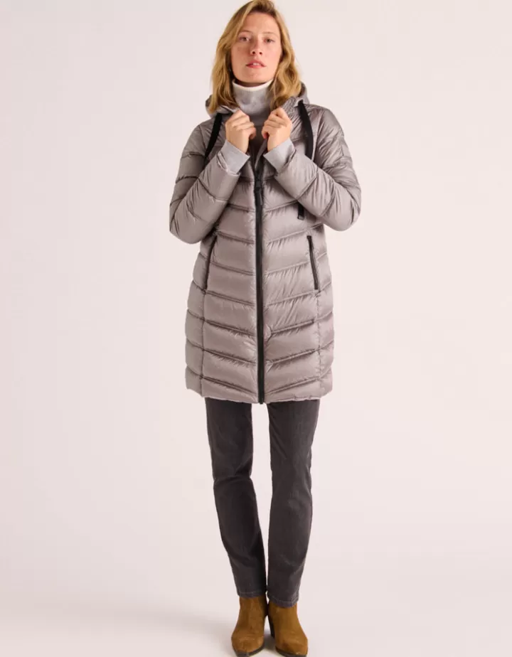 Vestes & Manteaux>DEVERNOIS Doudoune 3/4 Rembourrage duvet Grisasphalte