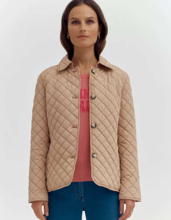 Vestes & Manteaux>DEVERNOIS Doudoune courte Col tailleur Beigecorde