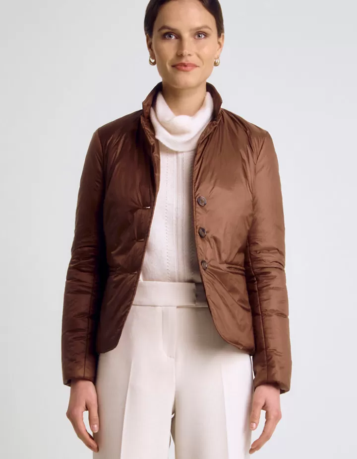 Vestes & Manteaux>DEVERNOIS Doudoune courte Coupe blazer Cuivre
