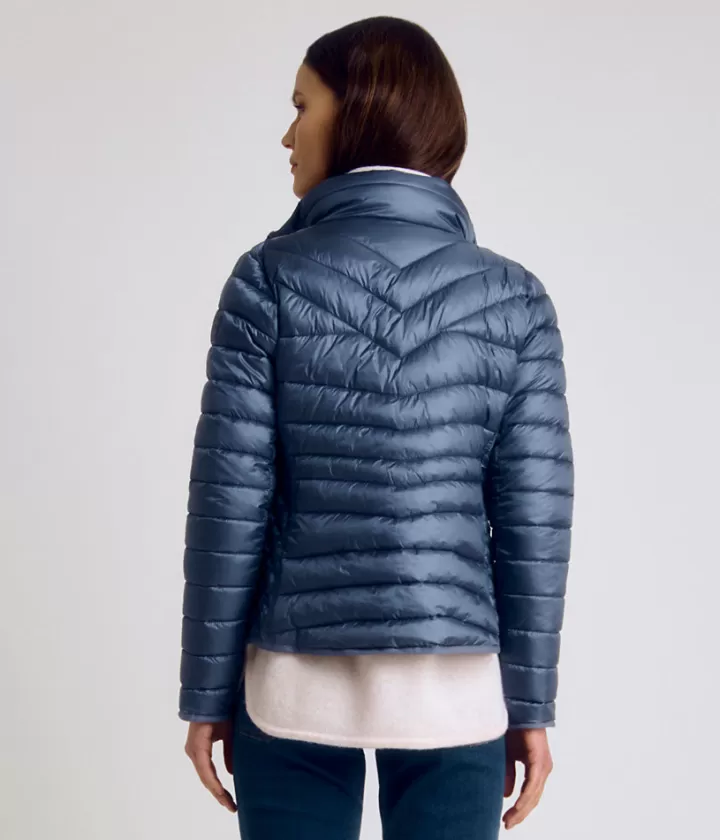 Vestes & Manteaux>DEVERNOIS Doudoune courte Déperlante Bleujean