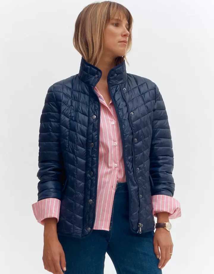 Vestes & Manteaux>DEVERNOIS Doudoune courte Déperlante Marine