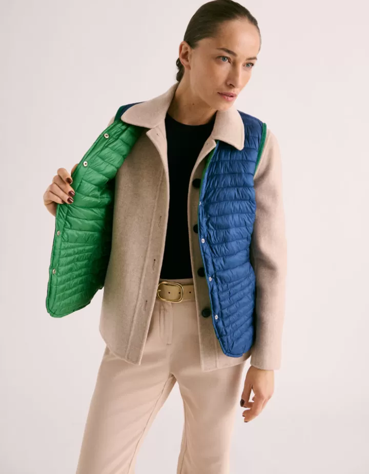 Vestes & Manteaux>DEVERNOIS Doudoune courte sans manches Réversible Vertgarden
