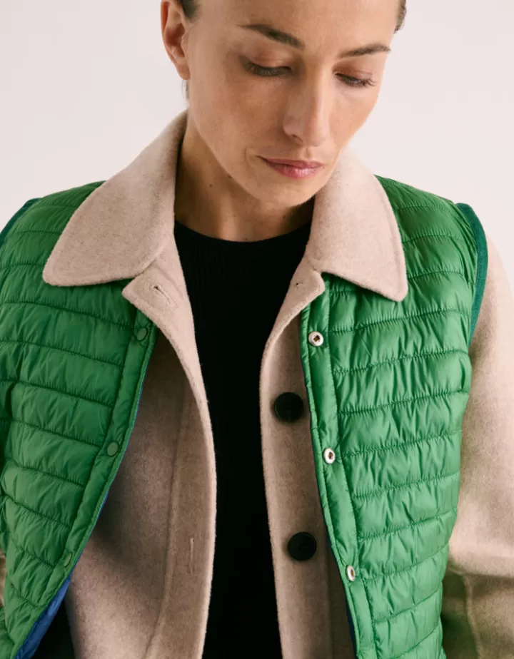 Vestes & Manteaux>DEVERNOIS Doudoune courte sans manches Réversible Vertgarden