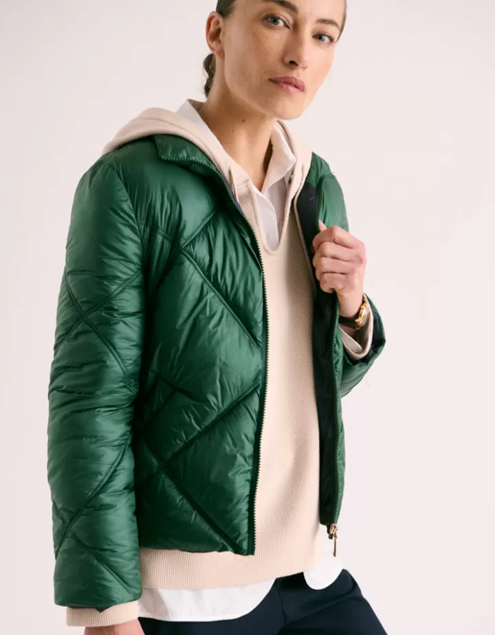 Vestes & Manteaux>DEVERNOIS Doudoune courte Tissu déperlant Vertcedre