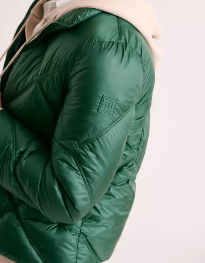 Vestes & Manteaux>DEVERNOIS Doudoune courte Tissu déperlant Vertcedre