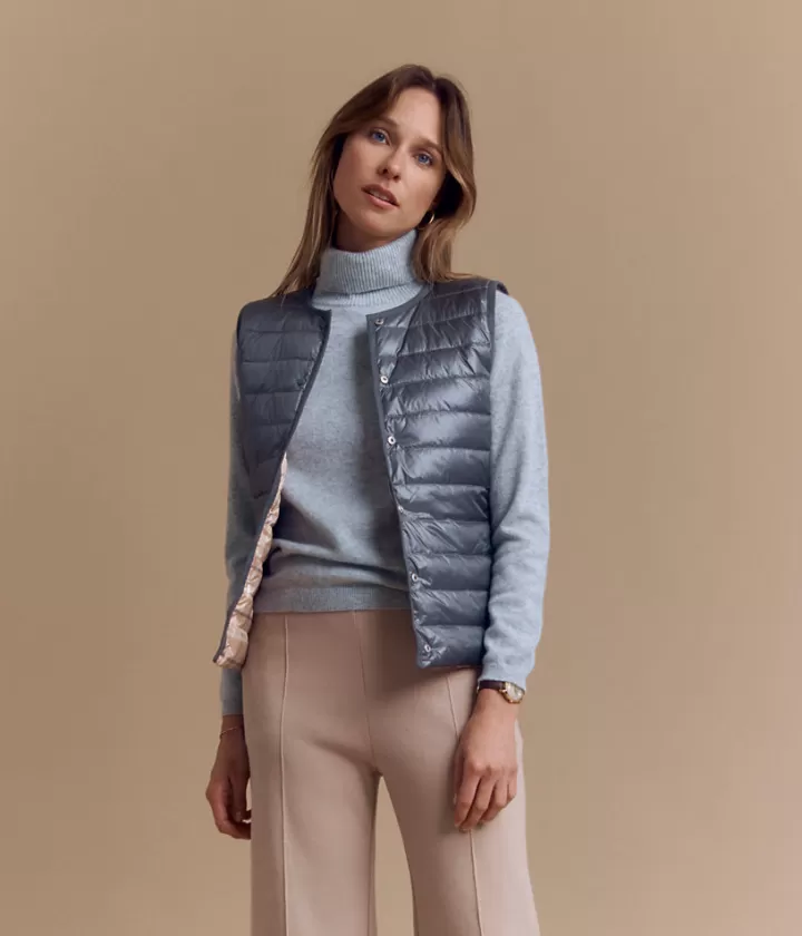 Vestes & Manteaux>DEVERNOIS Doudoune sans manches Réversible Beige