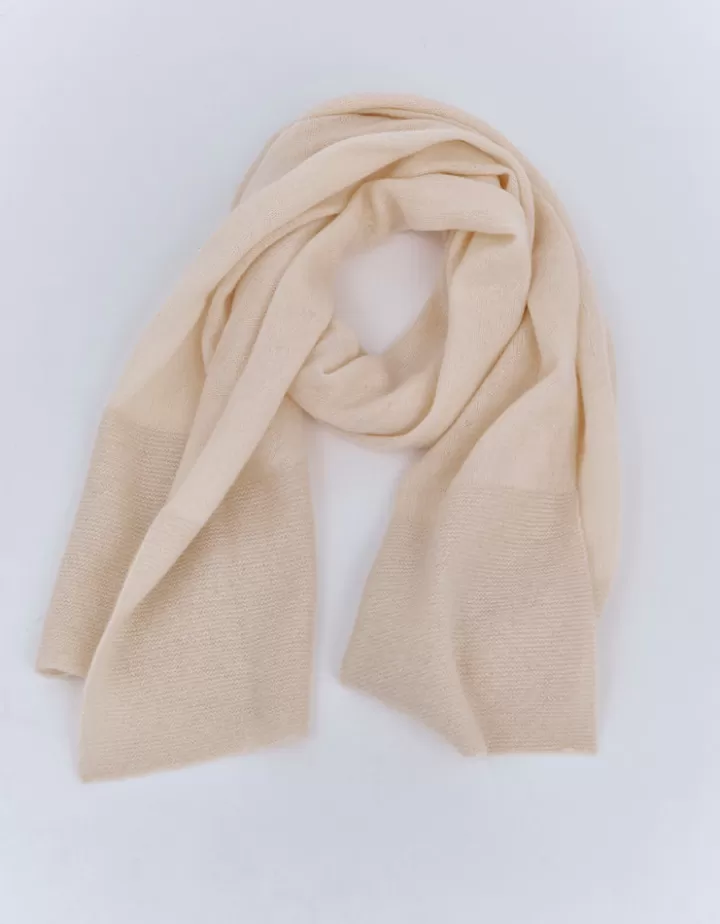 Accessoires | Maille>DEVERNOIS Echarpe En cachemire Beigecoquille