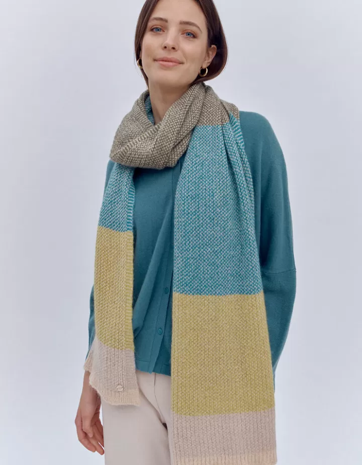 Accessoires | Maille>DEVERNOIS Echarpe en mohair Made in France Vertfonce
