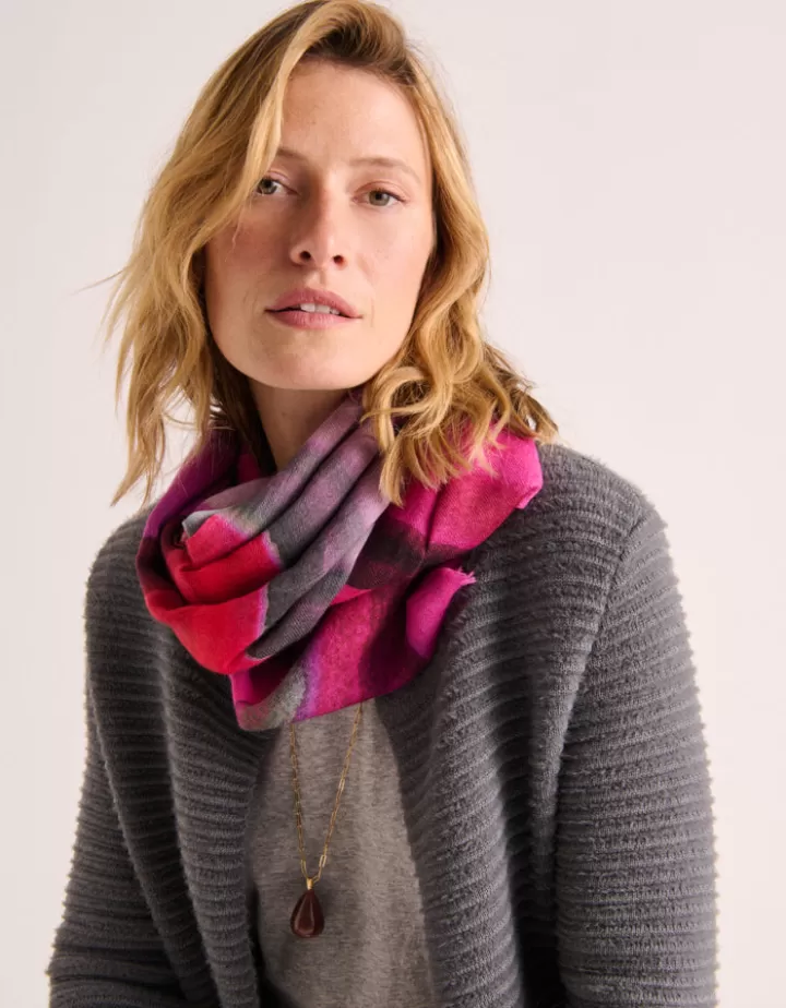 Accessoires>DEVERNOIS Echarpe imprimée En laine Rose