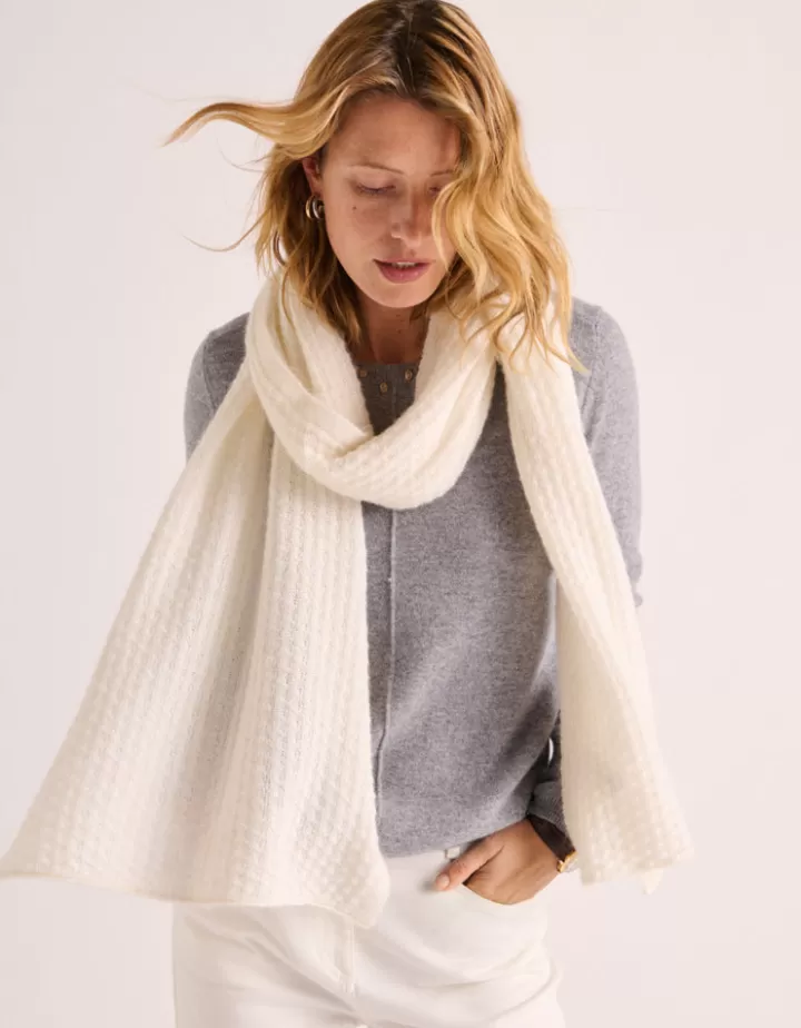 Accessoires | Maille>DEVERNOIS Echarpe maille Made in France Beige