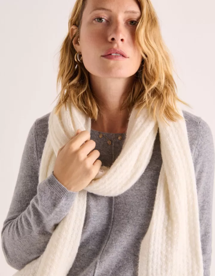 Accessoires | Maille>DEVERNOIS Echarpe maille Made in France Beige