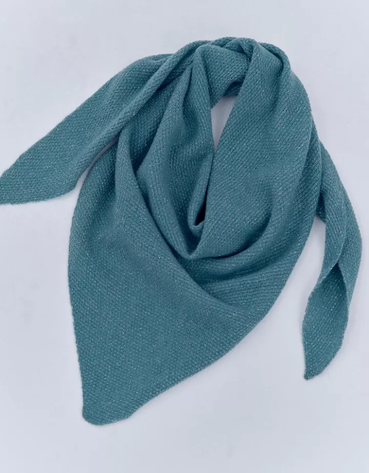 Accessoires | Maille>DEVERNOIS Echarpe triangle En cachemire Verteucalyptus