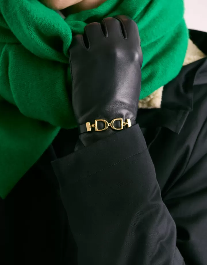 Accessoires>DEVERNOIS Gants en cuir Détail bijou Marine