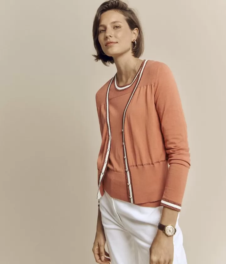Maille>DEVERNOIS Gilet En coton et soie