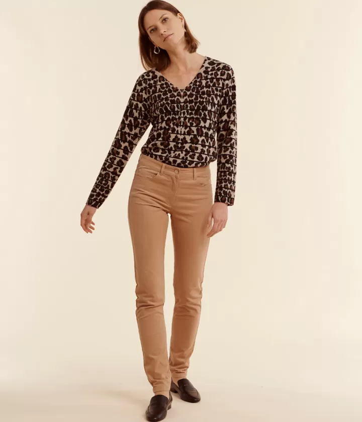 Pantalons>DEVERNOIS Jean 5 poches En coton stretch