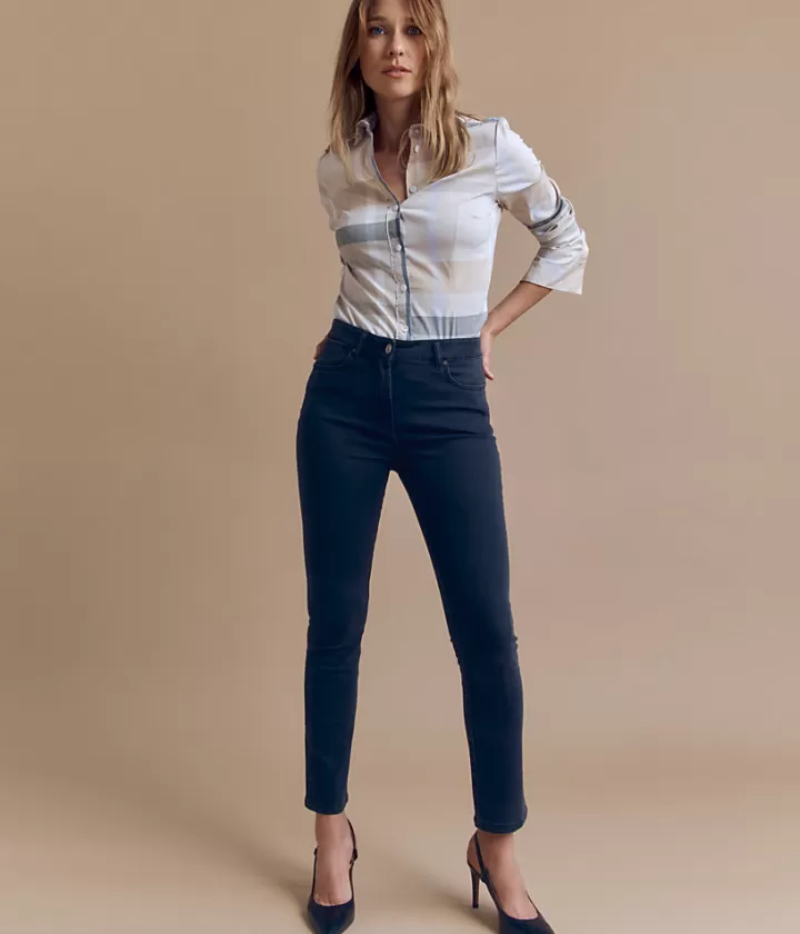 Pantalons>DEVERNOIS Jean en coton stretch 5 poches Noir