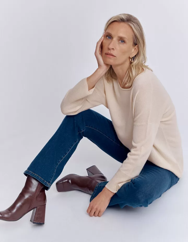 Pantalons>DEVERNOIS Jeans flare En coton stretch Marine