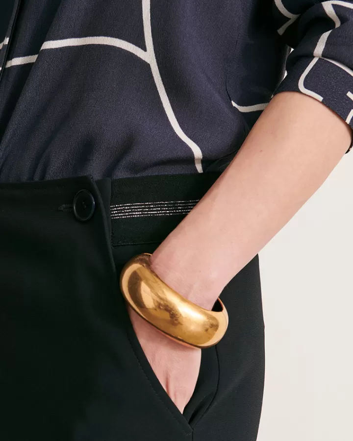 Pantalons>DEVERNOIS Pantalon droit Dos élastiqué Marine