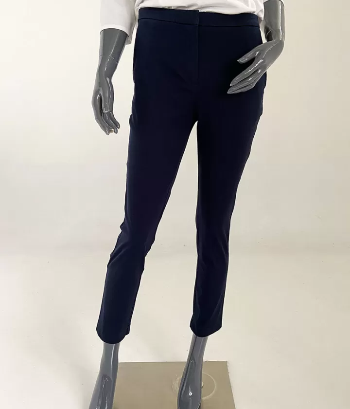 Pantalons>DEVERNOIS Pantalon en coton stretch Dos élastiqué