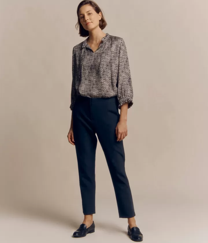 Pantalons>DEVERNOIS Pantalon En double toile stretch Noir