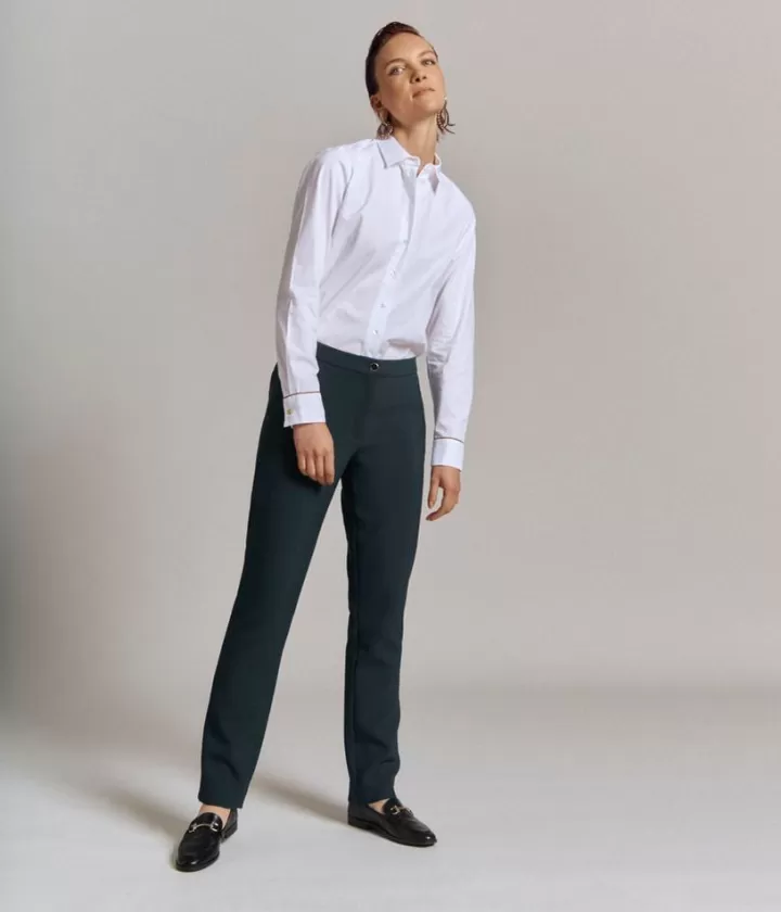 Pantalons>DEVERNOIS Pantalon en double toile stretch écologique Fabriqué au Portugal