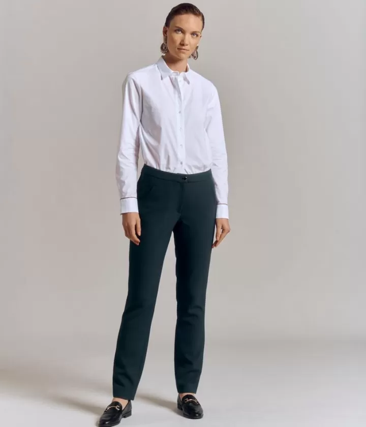 Pantalons>DEVERNOIS Pantalon en double toile stretch écologique Fabriqué au Portugal