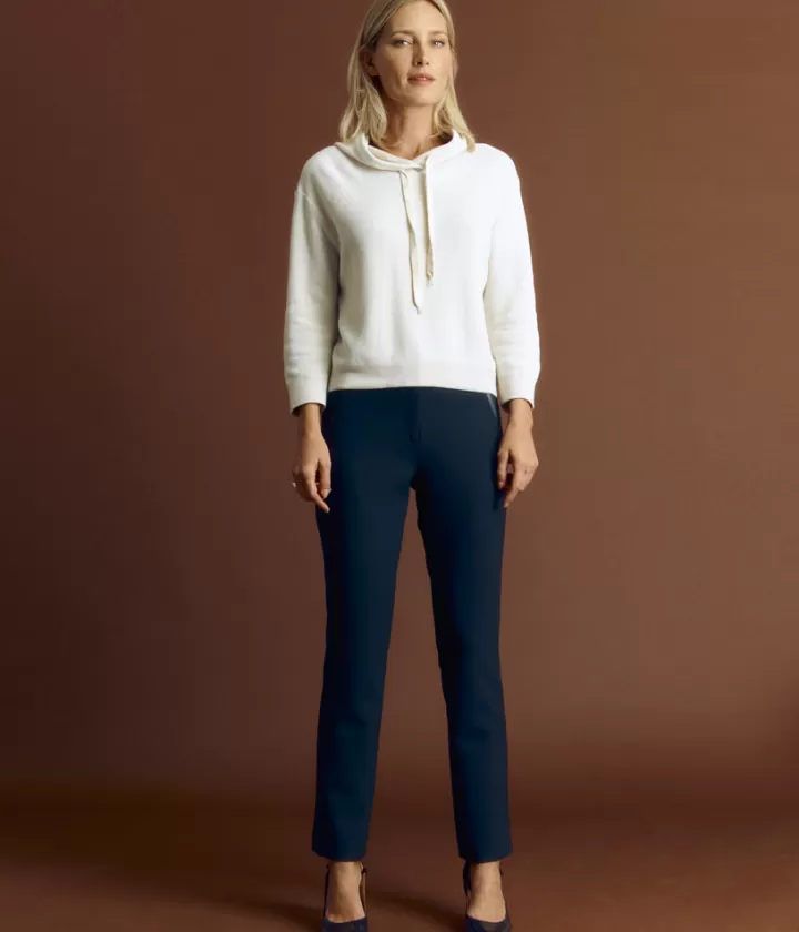 Pantalons>DEVERNOIS Pantalon en toile Bi-stretch Noir