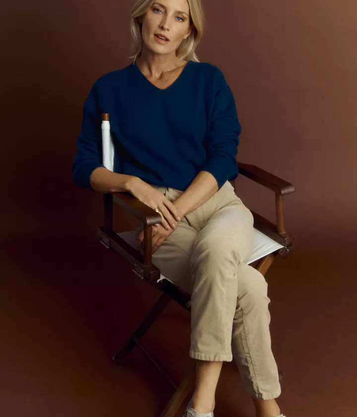 Pantalons>DEVERNOIS Pantalon en velours milleraies Tissu français Biche