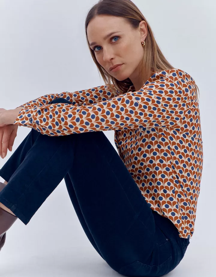 Pantalons>DEVERNOIS Pantalon en velours milleraies Tissu français Bleupersan