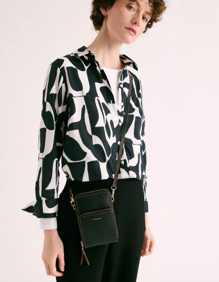 Pantalons>DEVERNOIS Pantalon fluide En crêpe Noir