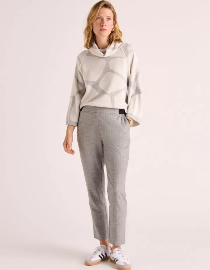 Pantalons>DEVERNOIS Pantalon imprimé En flanelle Gris
