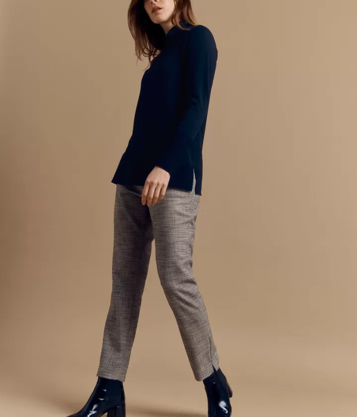 Pantalons>DEVERNOIS Pantalon imprimé En viscose Gris