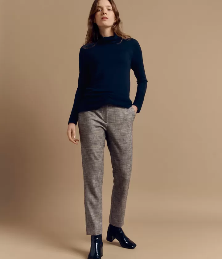 Pantalons>DEVERNOIS Pantalon imprimé En viscose Gris